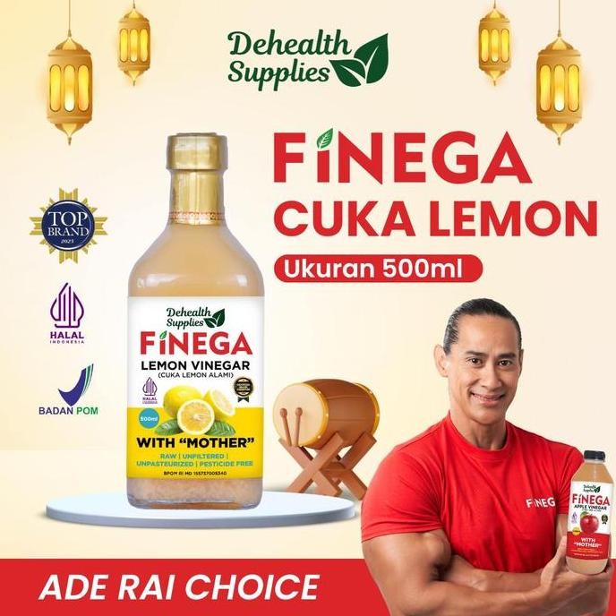 

Produk Baru!! Dehealth Supplies FINEGA CUKA LEMON 500ml (Botol Kaca)