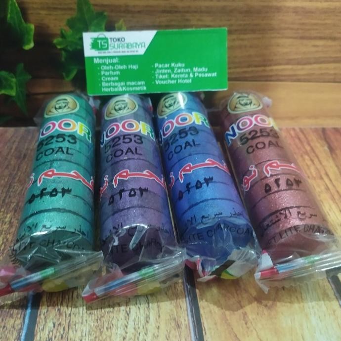

favorit] Arang Magic NOOR RAINBOW Warna Warni Coal Arang PER ECER