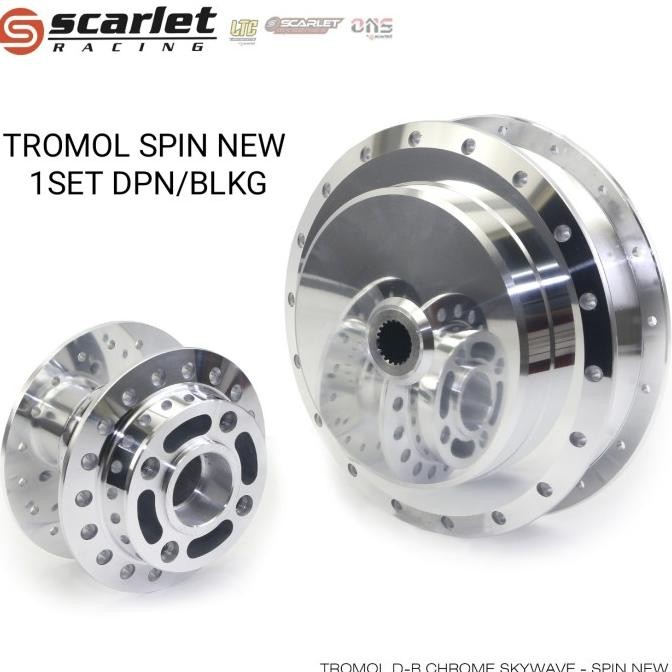 TROMOL JARI2 SPIN NEW/SKYWAVE 1SET DPN/BLKG WRN CROME/HITAM SCARLET Original dan Terpercaya