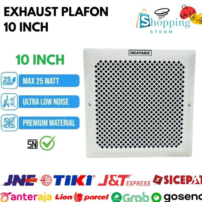 Sale! Exhaust Fan Plafon 10 Inchi Kipas Plafon 10 Inch Kipas Blower Hexos Angin Hisap Kipas Kamar Ma