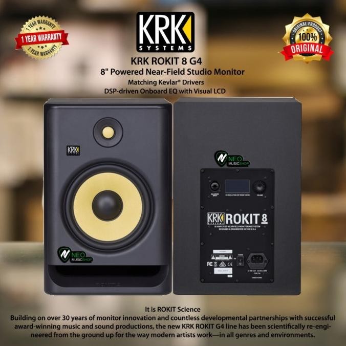 CO KRK Rokit 8 G4 Studio Monitor Generasi 4 Original Harga Satuan