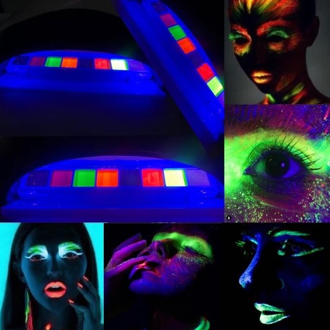 

Siap kirim Body Face Painting 8 Warna Palette untuk Pesta Body Paint Kit Glow In