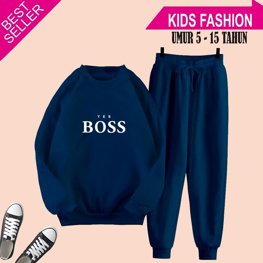 Best Seller Setelan Anak Yess Boss 5-15 Tahun