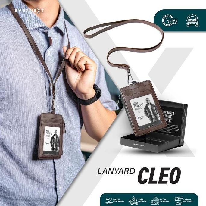 

Promo EVERNEXT Lanyard Kartu ID Card Holder Name Tag Kantor Tas Kalung Dompet Kartu Gantung Cleo