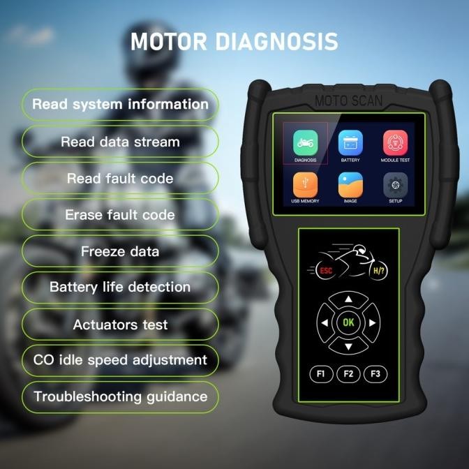 Ready Scanner Jdiag M100 Pro Scaner Motor Injeksi Sepeda Motor Obd1 & Obd2