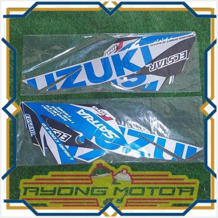 [AYM] STRIPING SUZUKI SATRIA FU FI 2022/2023 SILVER BIRU ORIGINAL