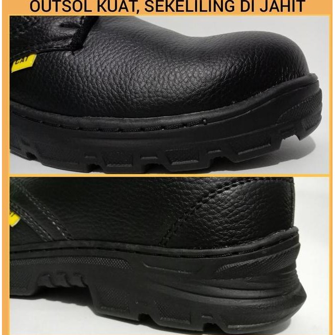 Produk Baru Sepatu Safety Slip On Caterpillar_Ujung Besi Pria Dan Wanita Sol Di Jahit Sekeliling / S