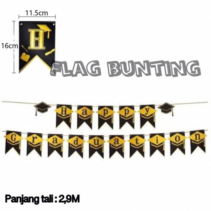 Ready stock] Flag Bunting Graduation / Banner Graduation / Banner