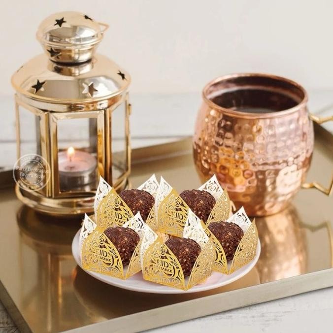 

Ready oke] Eid gold chocolate wrapper 5pcs bungkus coklat lebaran idul fitri