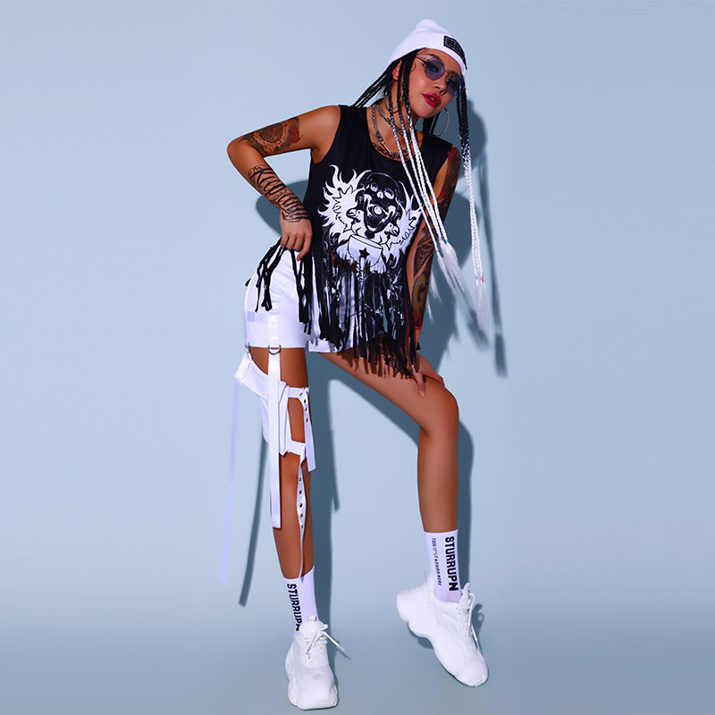 MSP Korean Dance Women's Team Song-Promotion Costume Suit jazz Top Exercise Clothing Jazz Dance Sexy