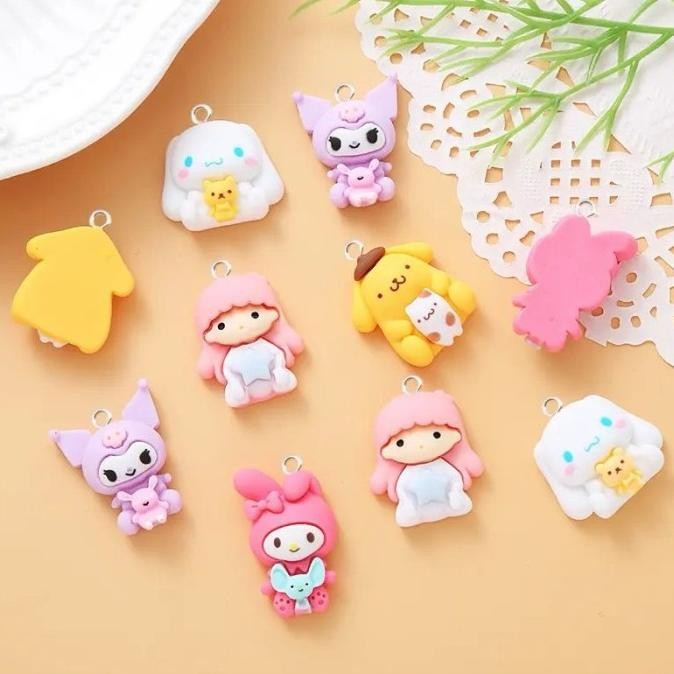 Produk Terbaik] Resin pendant charm bandul kalung gelang keychain sanrio cinnamoroll