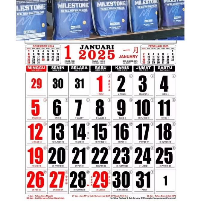 

Kalender 2025 Mlstn Kemasan Biru