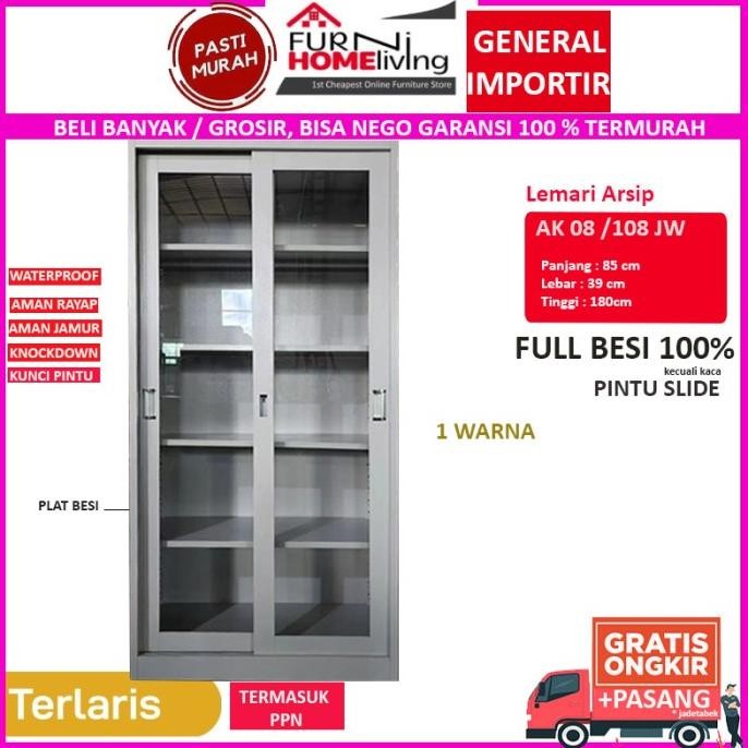 

Promo Filing Cabinet Lemari Arsip 2 Pintu Sliding Kaca Ak08