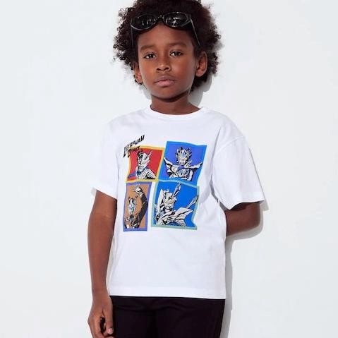 Promo Uniqlo Kids Ut T-Shirt Kaos Anak Laki-Laki Grafis Ultraman White