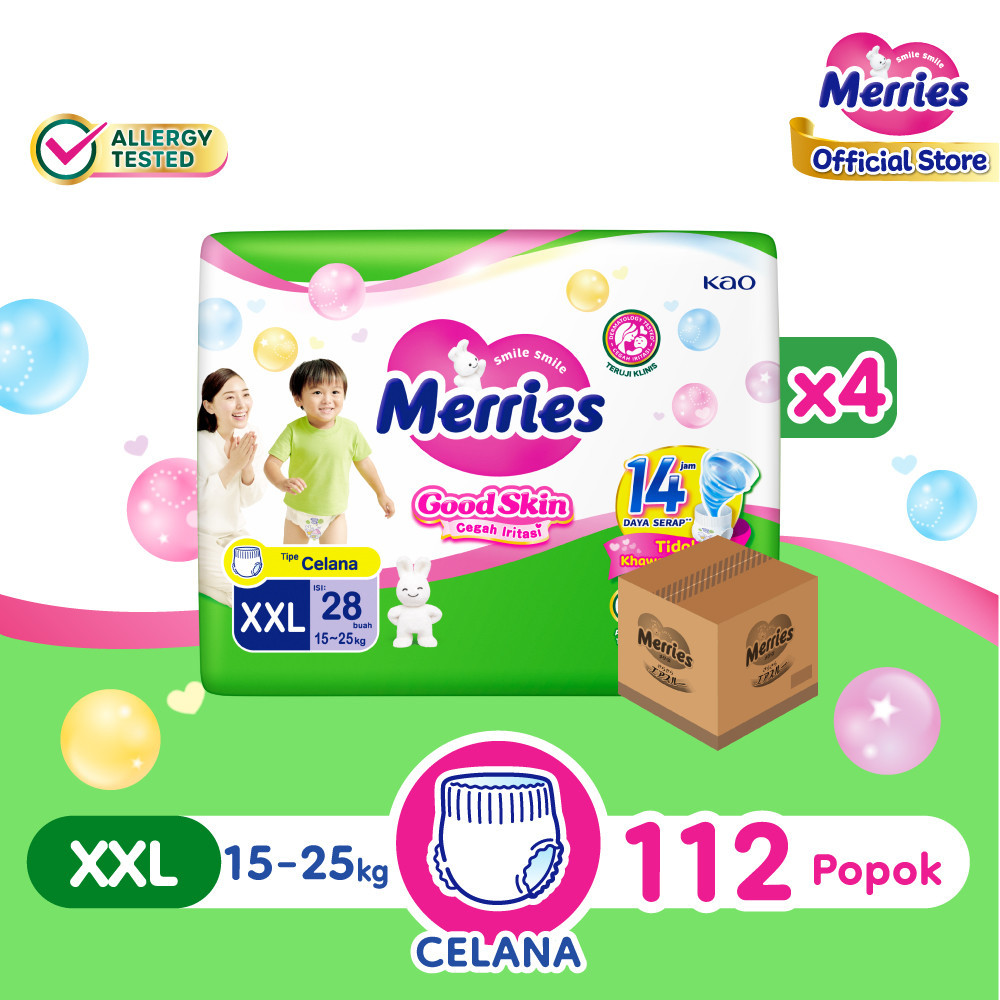 Merries Pants Good Skin Popok Celana XXL 28 pcs Carton