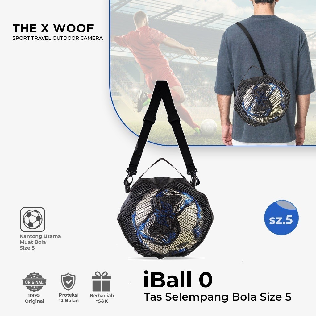 iBall0 Tas Bola Futsal Cocok untuk Bola Size 7 The X Woof