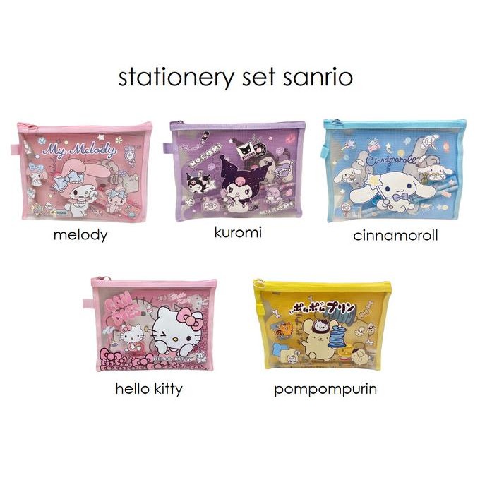 

@#@#@#] Stationery set sanrio paket alat tulis buku melody kuromi cinnamoroll