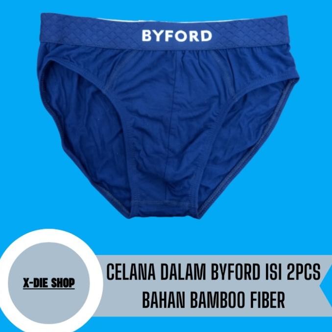Celana Dalam Byford Brief Isi 2 Pcs Bamboo Fiber Anti Bakteria Cd Pria Original Dan Terpercaya