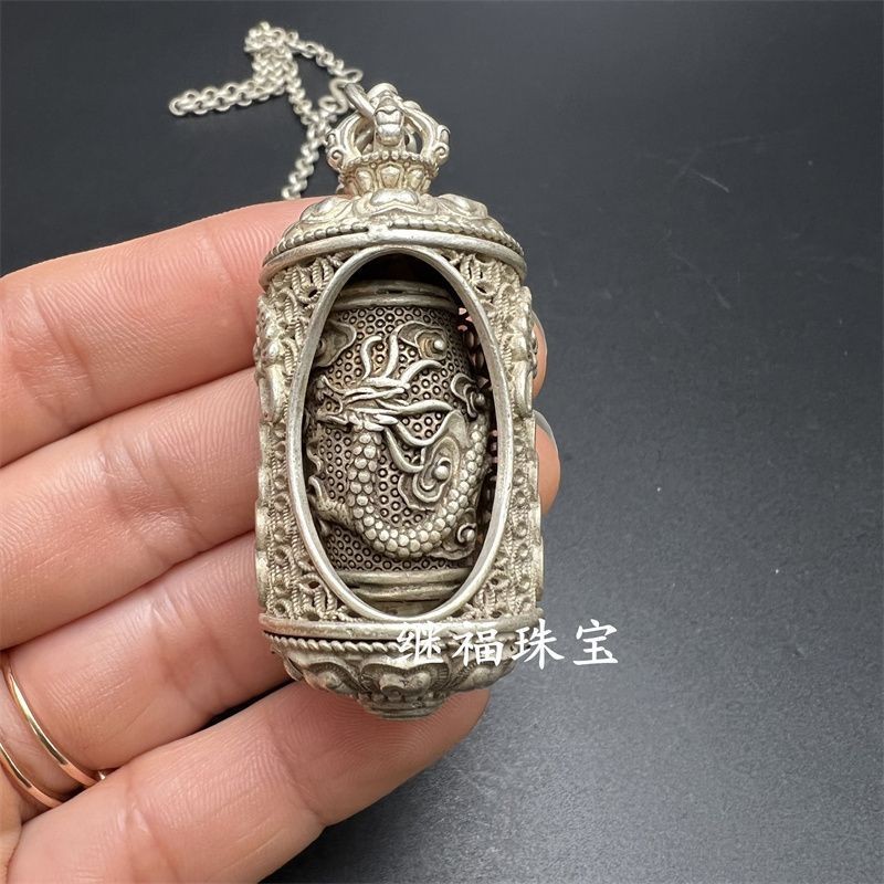 Koleksi Koin Antik Kunci Perak Naga Berongga Dua Sisi Kunci Perak Naga Hadiah Koleksi