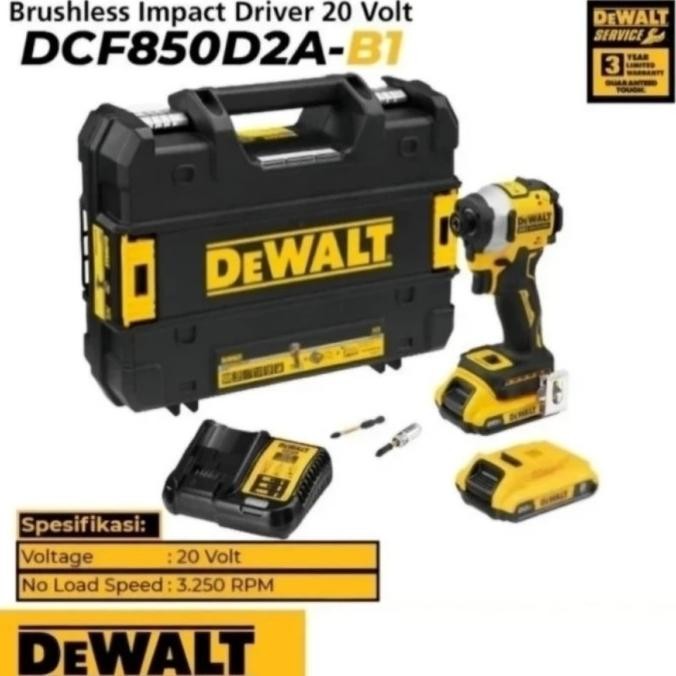 DeWALT DCF850D2A IMPACT DRIVER DCF850N DCF850 GARANSI RESMI