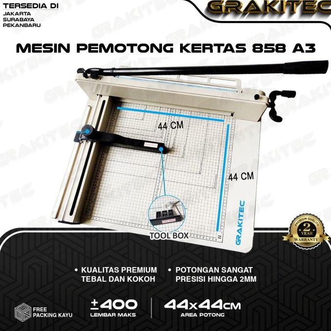 

Terlaris Mesin Pemotong Kertas 1 rim Grakitec Type GR858s A SALE