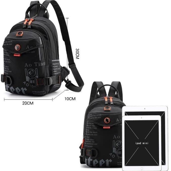 Techdoo Tas Ransel Mini Pria Tas Ransel Pria Tas Punggung Pria TR303