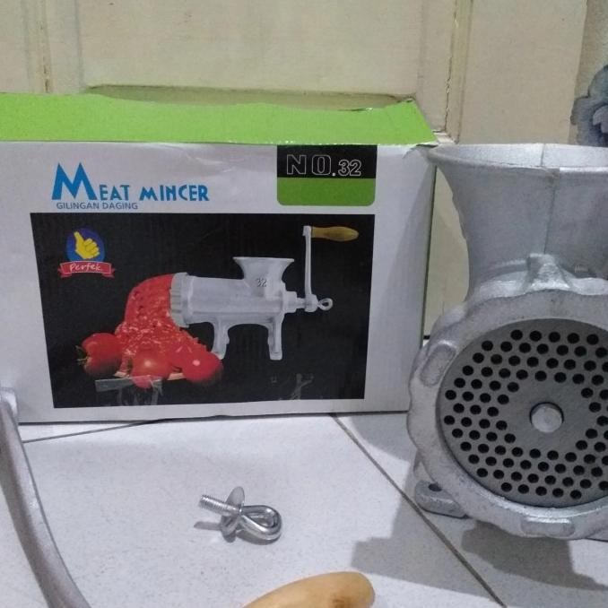 Gilingan daging / kacang Ukuran 32 manual Meat Mincer Besi Cor