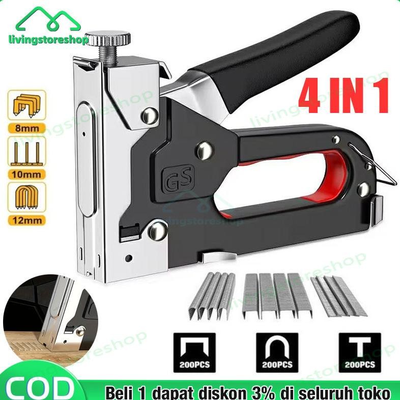 

VIRAL Gratis 600 Paku 4 In 1 Pistol Kuku Pistol Stapler Konstruksi Konstruksi Furnitur Diy Pelapis Pelapis Pistol Stapler Multifungsi Pistol Stapler Dekorasi Rumah Alat Pertukangan Bu-95