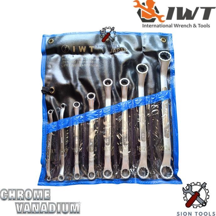 BRG BARU IWT KUNCI RING SET 8 PCS 6-24 / DOUBLE RING WRENCH SET IWT