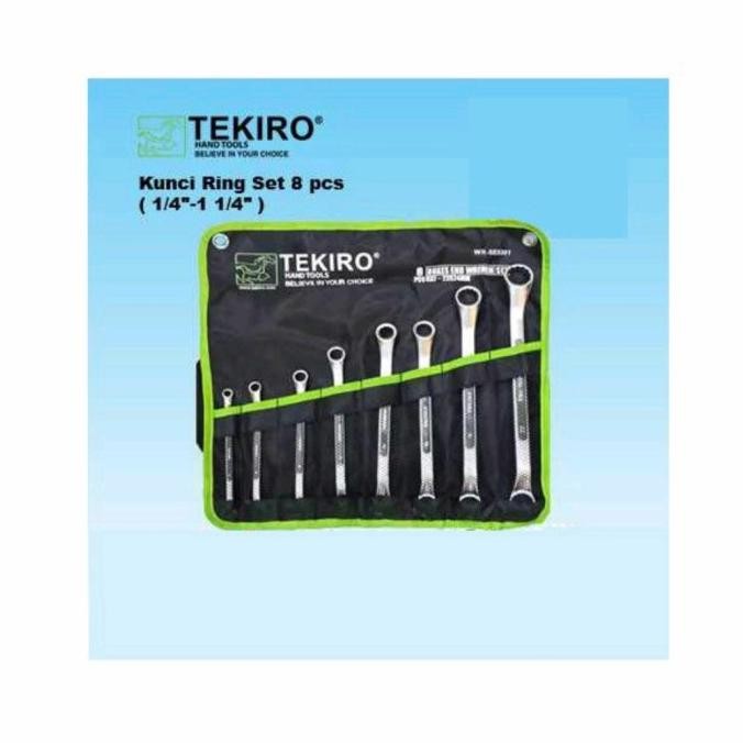 TERMURAH Kunci Ring set 8 pcs Tekiro (1/4" - 1 1/4") Box and wrench set 8 pcs