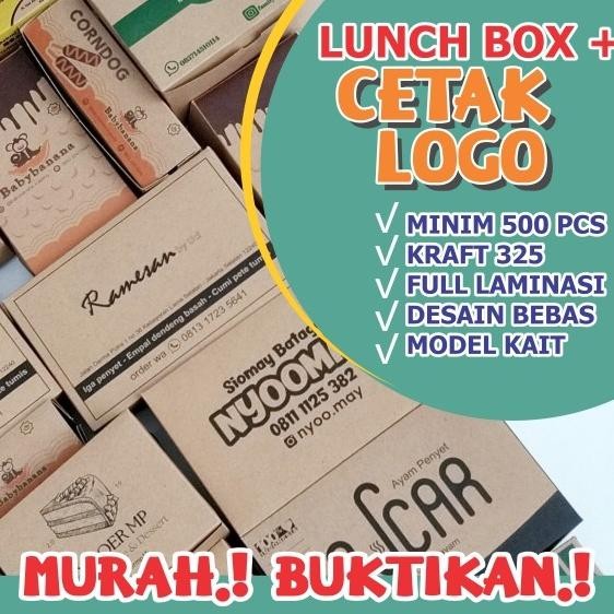 Sale Lunch Box Paper Cetak Custom / Print Cetak Sablon Lunch Box M & L