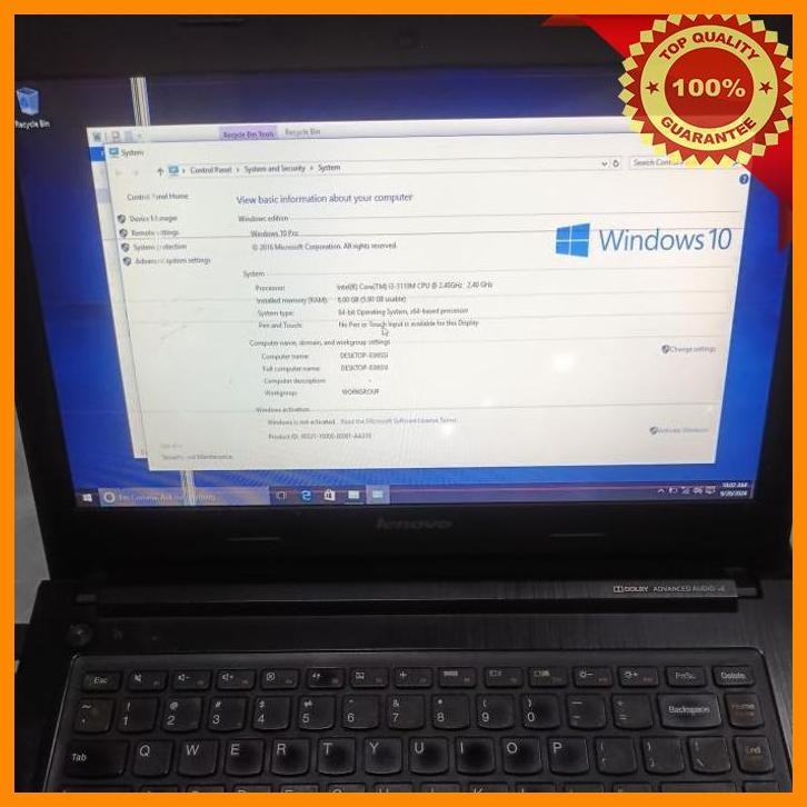 (cr2) motherboard lenovo g400s intel core i3 gen3 mulus normal