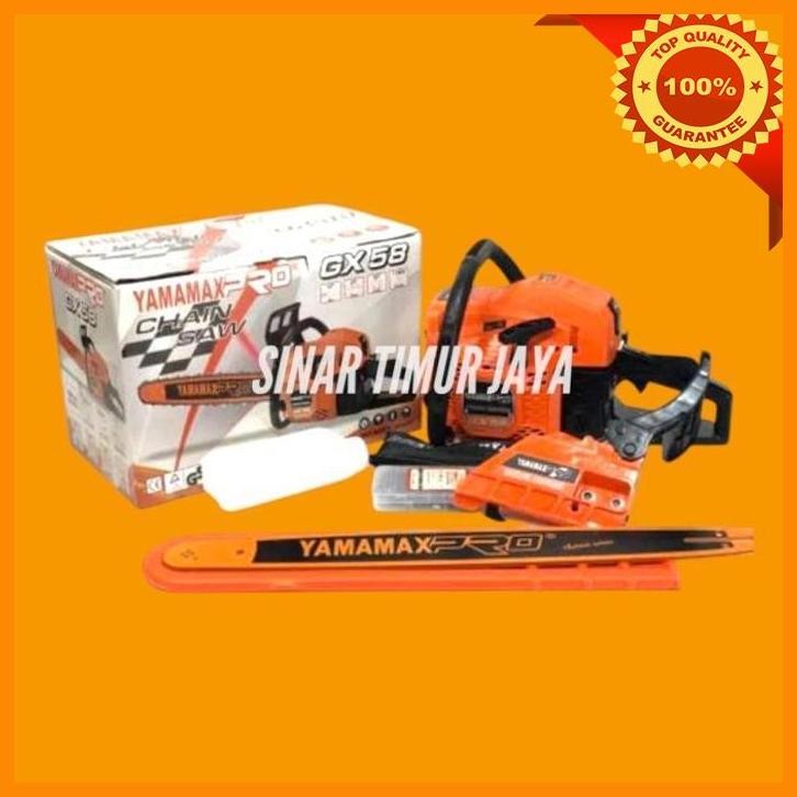 (stj) chainsaw 22 inch yamamax pro gx 58 mesin senso gergaji kayu pohon