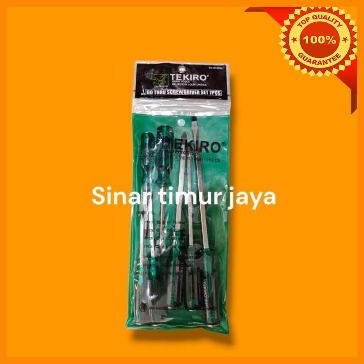 (stj) tekiro obeng go thru 7 pcs sd-gt0932