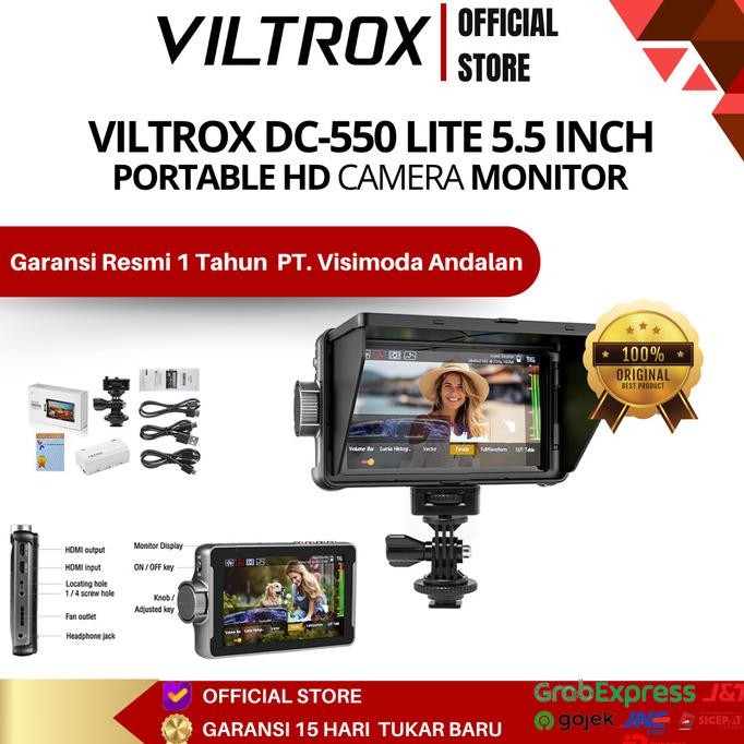 Grosir Monitor Viltrox Dc-550 Lite 5.5'' Portable Hd Camera Monitor
