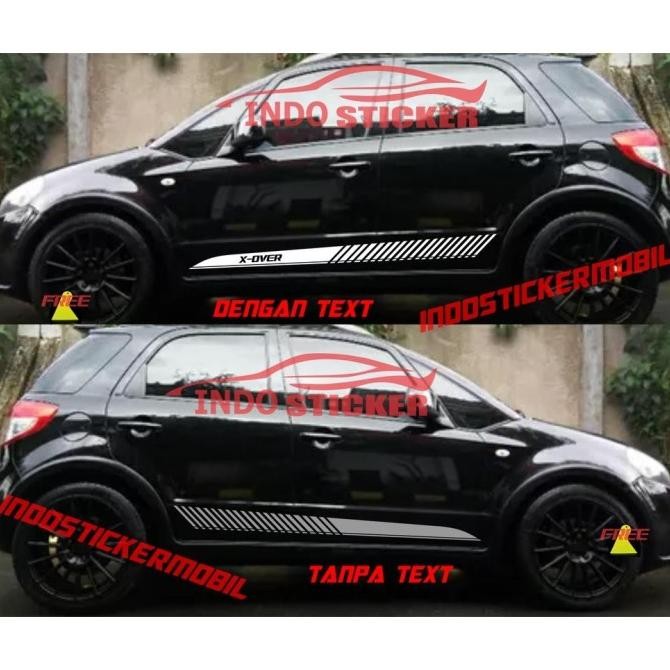 NEW PRODUK - STICKER X OVER STICKER STIKER MOBIL SUZUKI X OVER SX 4 SIDE DECAL 