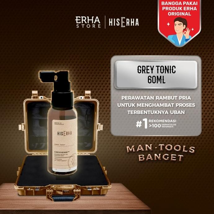 HIS ERHA GREY TONIC 60ML - TONIK RAMBUT ANTI UBAN