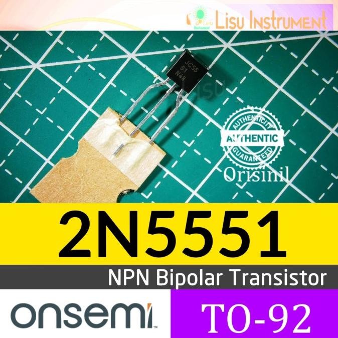 Terbaru 2N5551T 160V 600mA NPN Bipolar Transistor 5551 2N5551 TO-92-3 onsemi lisu992 Ayo Beli