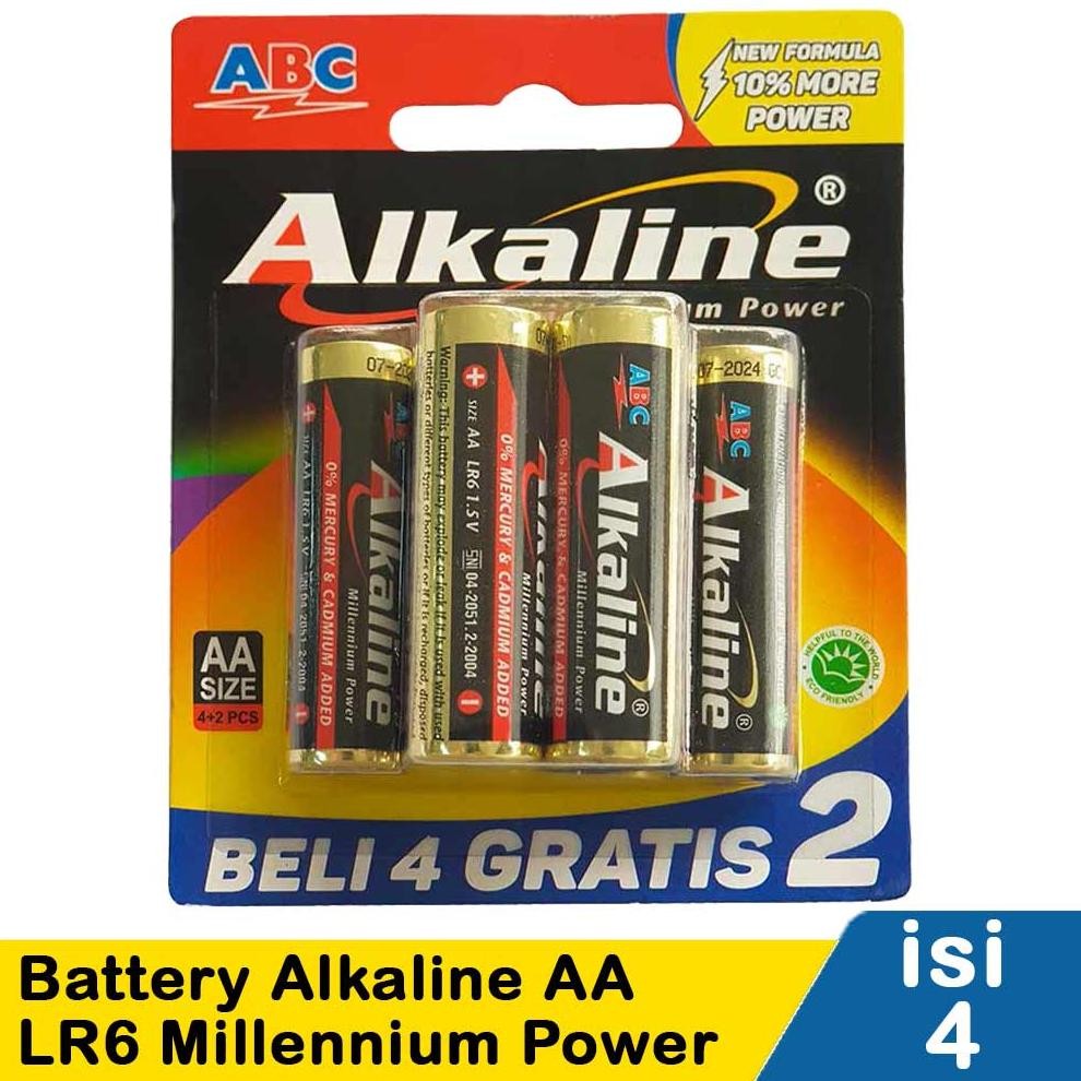 Murah Alkaline Baterai Aa Isi 6Pcs | Baterai Jam Dinding Terlaris