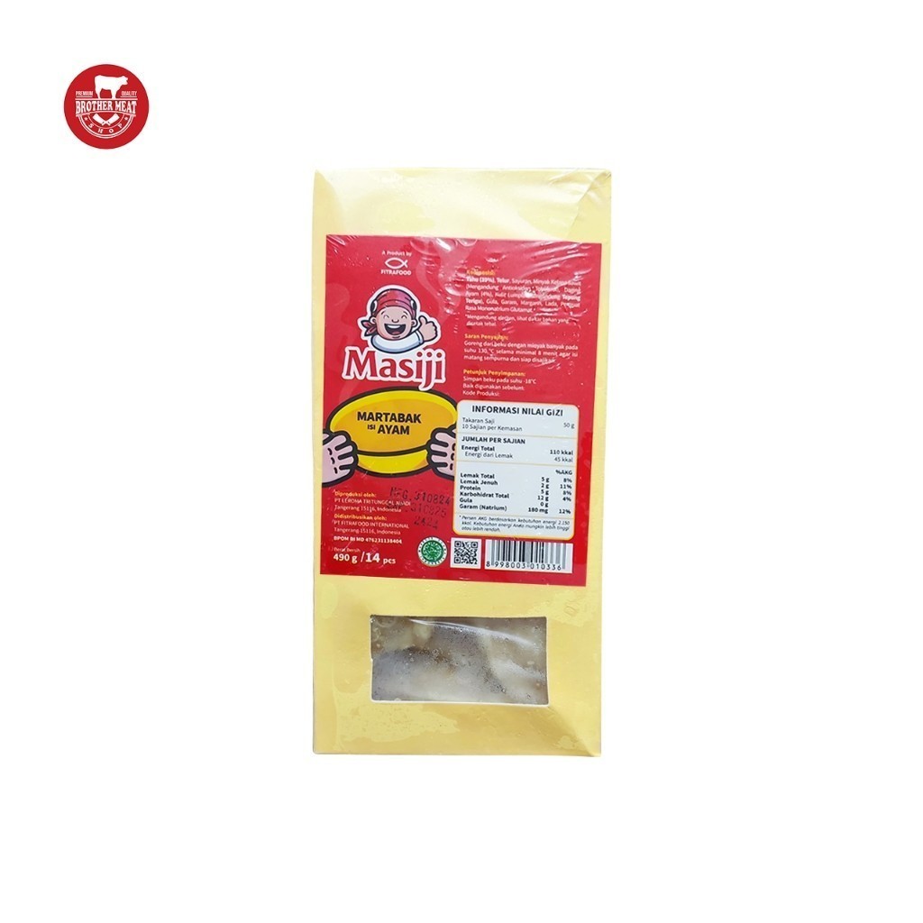 

Masiji Martabak isi Ayam Beku 490gr - Brothermeatshop