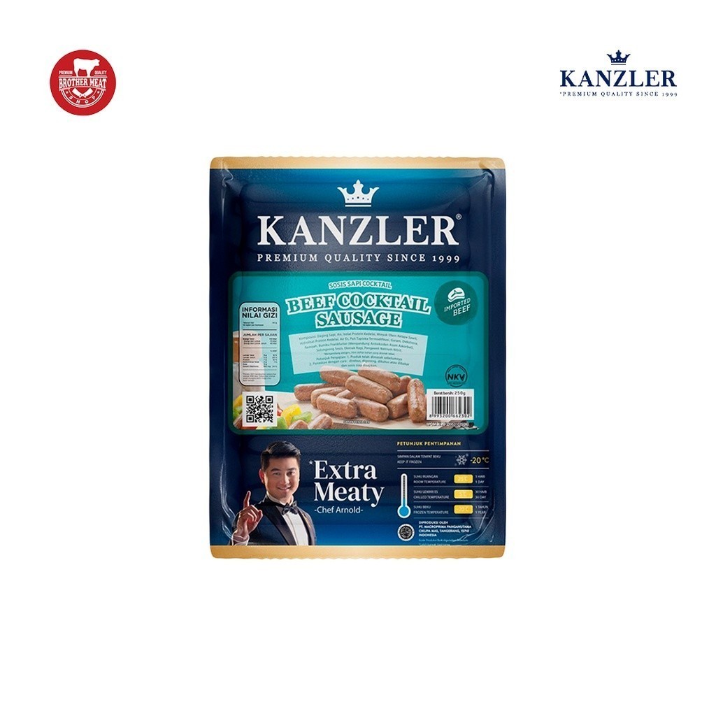 

Kanzler Beef Cocktail Sausage, Sosis Sapi Halal