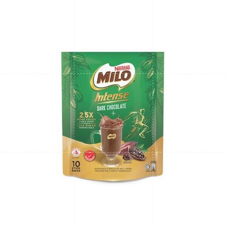 

MILO INTENSE DARK CHOCOLATE LESS SUGAR 10 X 33 GRAM