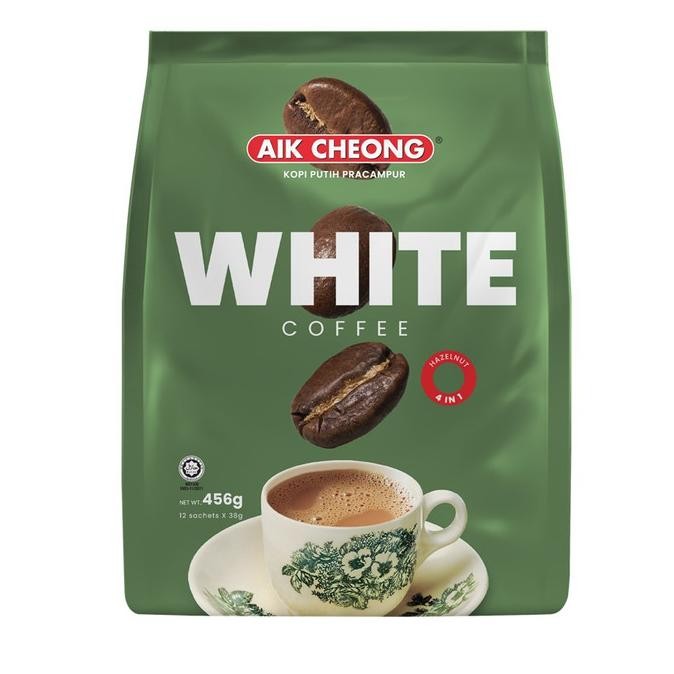 

AIK CHEONG 4 IN 1 WHITE COFFEE TARIK HAZELNUT 12 X 38 GRAM
