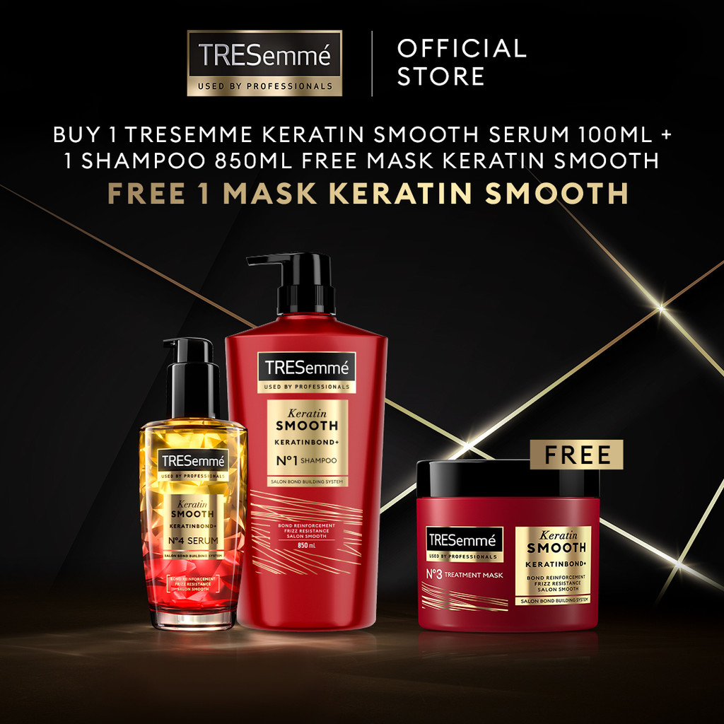 Buy TRESemme Keratin Smooth Serum 100ml + Shampoo 850ml FREE Mask Keratin Smooth