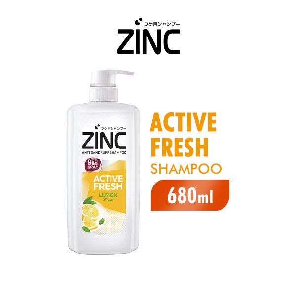 Zinc Shampoo Active Fresh Botol 680 ml