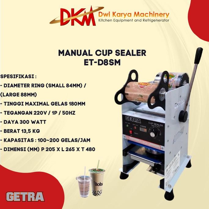 GETRA Cup Sealing Machine ET-D8SM / Cup Sealer / Cup Sealer