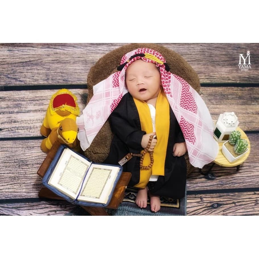 Ready Stock Igal Jubah Asykar Bisht Raja Salman Gamis Arab Koko Iqal Ikat Sorban Bayi Anak Foto Bayi