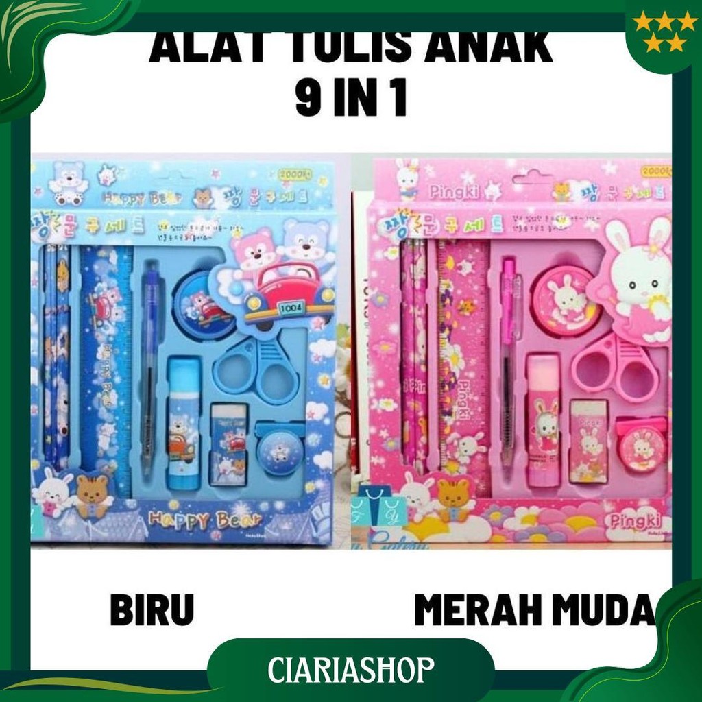 

2009 Pensil Set 9 In 1 Alat Tulis Sekolah Anak Lengkap Stationary Pencil S1129 Gratis Ongkir