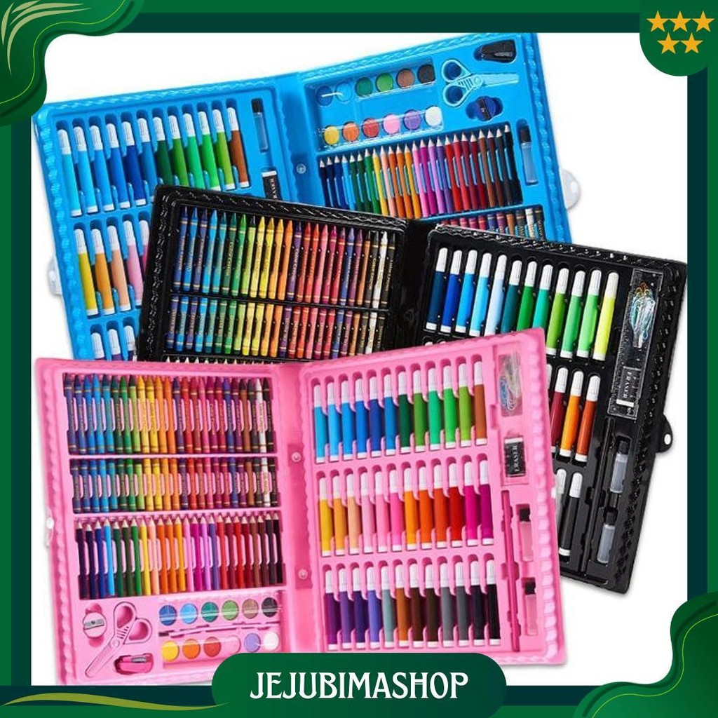 

Crayon Set Peralatan Gambar Lukis Pensil Warna/ Art Set Isi 150 Pcs Promo Puncak