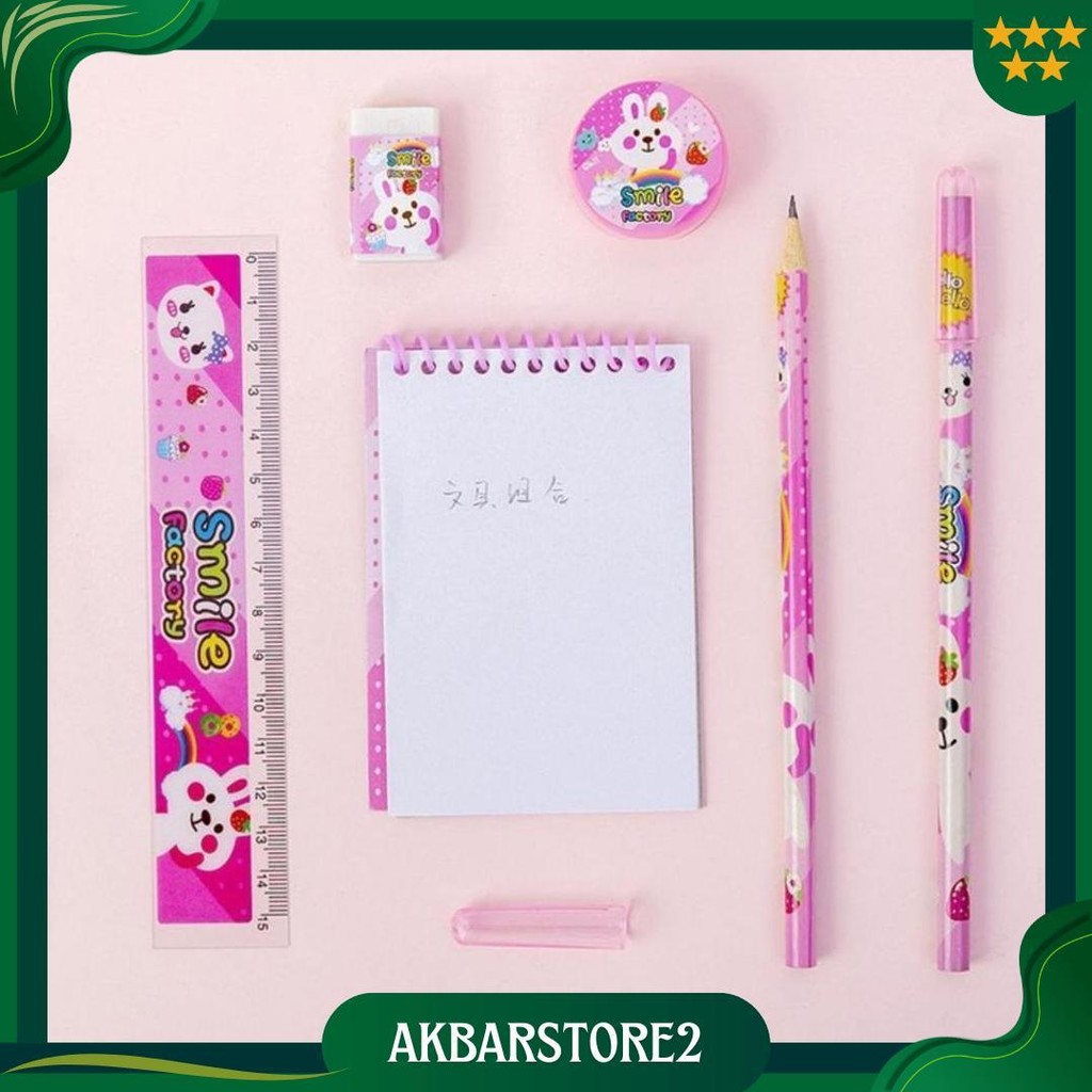 

Alat Tulis Set 8In1 Stationary Set Perlengkapan Menulis Anak Notebok Pensil Penggaris Penghapus Rautan/Peralatan Sekolah Bentuk Kucing Lucu/Cocok Untuk Souvenir Ulang Tahun Gratis Ongkir